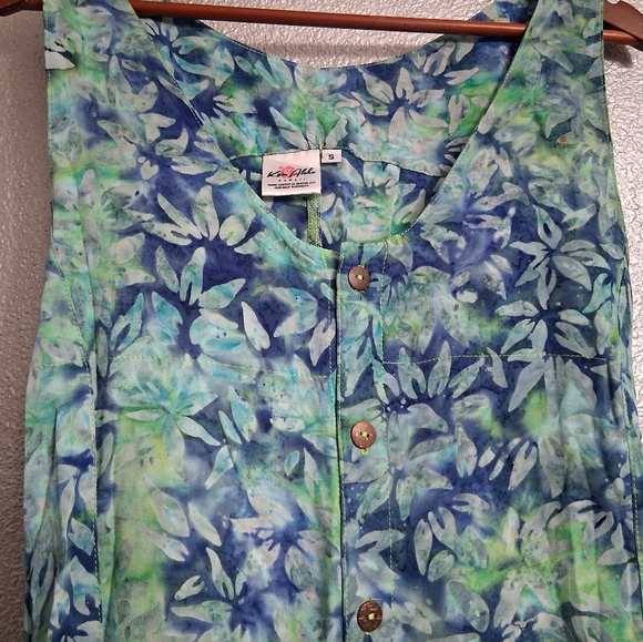 Ko'i Aloha Sleeveless Floral Button Up Dress   Size S - Picture 8 of 13